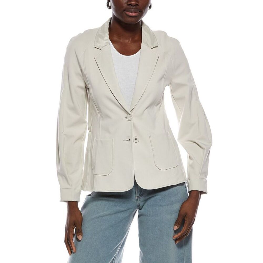 Marc Cain Womens Woven Blazer, Tan